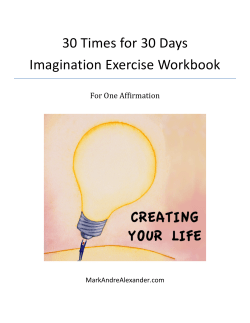 30 Times for 30 Days Imagination Exercise