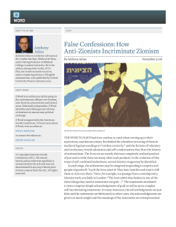 False Confessions: How Anti-Zionists Incriminate Zionism