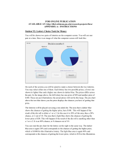 Lottery Choice Task for Money