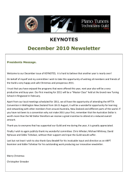 KEYNOTES December 2010 Newsletter