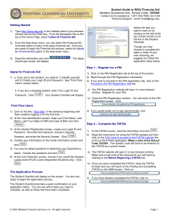 Student Guide to WGU Financial Aid