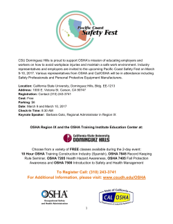 Schedule - California State University, Dominguez Hills