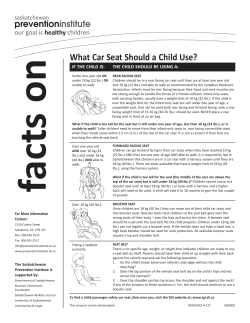 Child Car Seat Safety - What car seat should a child use?