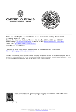The Global Crisis of the Seventeenth Century Reconsidered