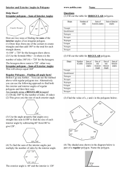Interior and Exterior Angles in Polygons