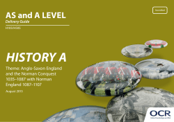 Anglo-Saxon England and the Norman Conquest 1035-1087