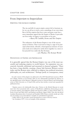 From Imperium to Imperialism