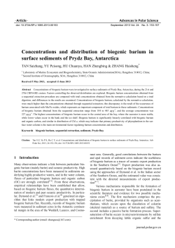 Concentrations and distribution of biogenic barium in surface