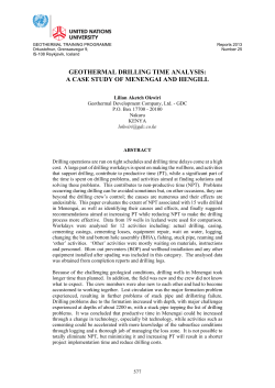 geothermal drilling time analysis: a case study of