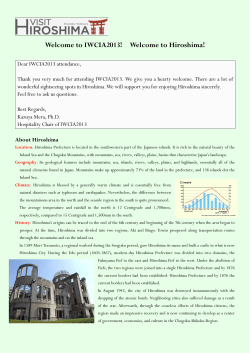 Brochure about Hiroshima