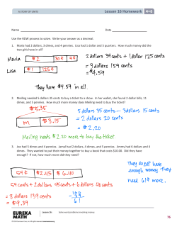 Lesson 16 Homework 4&bull;6