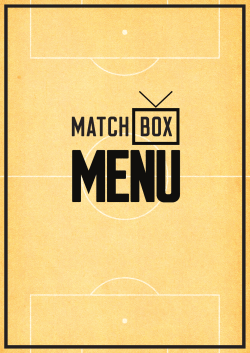 MENU - matchbox-shoreditch.com