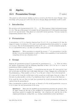 16.5 Permutation Groups - University of Cambridge