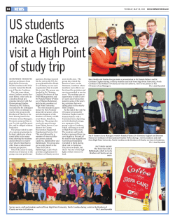 Roscommon Herald Article: US students make Castlerea visit a High