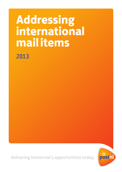 Addressing international mail items