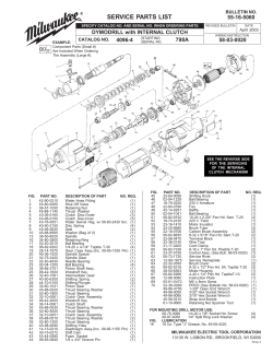 service parts list