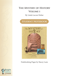 The Mystery of History Volume i Student Notebook