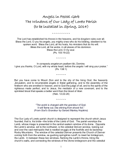 Angels in Festal Garb The Windows of Our Lady of Loreto Parish (to