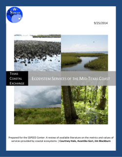 Ecosystem Services of the Mid-Texas Coast