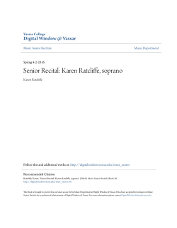 Senior Recital: Karen Ratcliffe, soprano