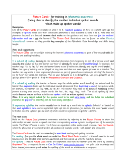 Picture Cards - for training in