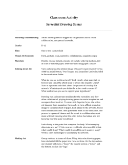 Classroom Activity Surrealist Drawing Games