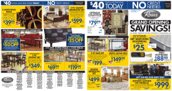 todAy noCredit - ROSES Flooring and Furniture