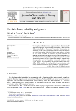 Portfolio flows, volatility and growth