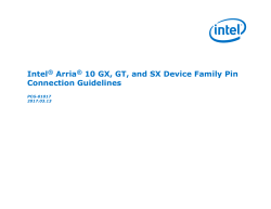 Arria 10 Device Family Pin Connection Guidelines