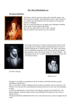 The life in Elizabethan era - Fichier