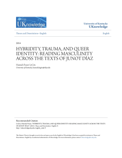 hybridity, trauma, and queer identity: reading
