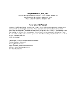 New Client Packet - Molly Simkins Sluk, LMFT, ATR