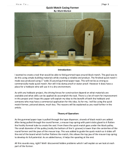 Quick Match Casing Former