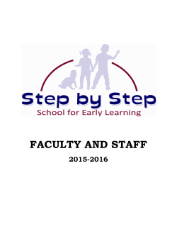 faculty and staff - Step By Step School for Early Learning