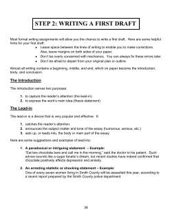 step 2: writing a first draft