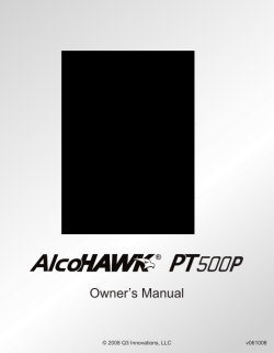 AlcoHAWK PT500 Users Manual