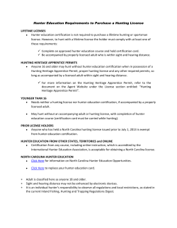 Hunter Education Requirements to Purchase a Hunting License