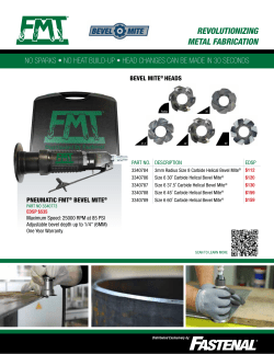 FMT Bevel Tool Sell Sheet