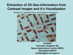 Extraction of 3D Geo-information from Cartosat images and
