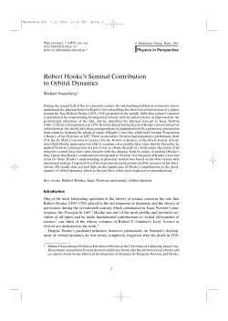 Robert Hooke`s Seminal Contribution to Orbital