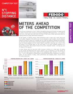 METERS AHEAD OF THE COMPETITION
