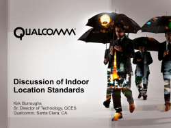 Discussion on Indoor Location Standards