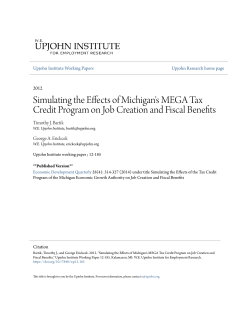 Simulating the Effects of Michigan`s MEGA Tax