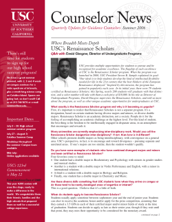 more... - USC Undergraduate Admission