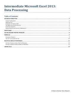 Intermediate Microsoft Excel 2013