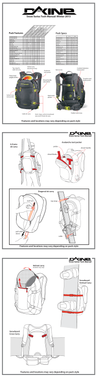 Pack Specs Snow Series Tech