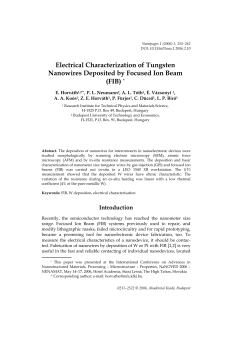 Electrical Characterization of Tungsten Nanowires Deposited by