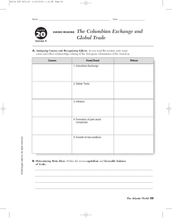 GUIDED READING The Columbian Exchange and Global Trade