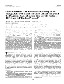 Growth Hormone (GH) Provocative Retesting of 108 Young Adults