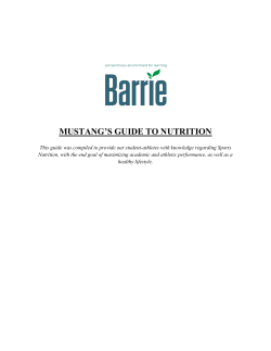 MUSTANG`S GUIDE TO NUTRITION